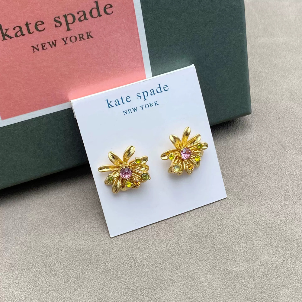 kate spade Colorful Rhinestone Chrysanthemum Metal Stud Earrings